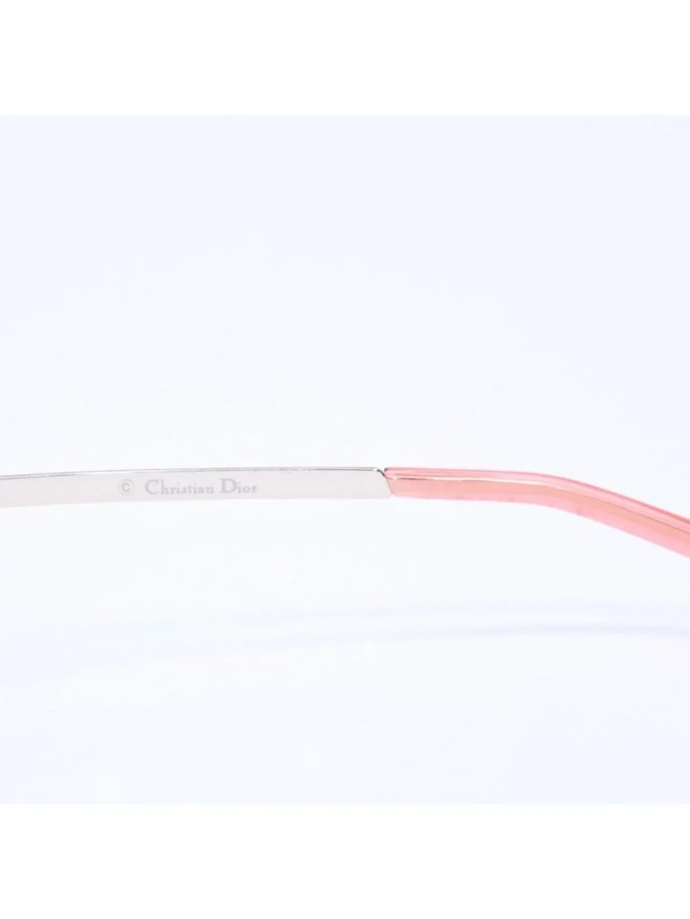 Dior Adiorable 5 Half Rim Sunglasses Silver Yellow Eyewear